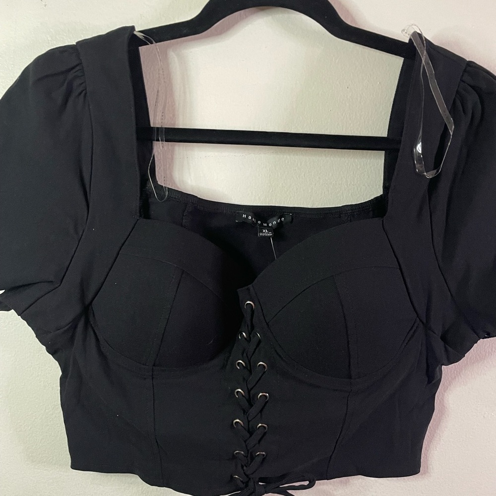 Black crop top